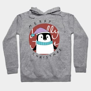 Christmas penguin ornament illustration Hoodie